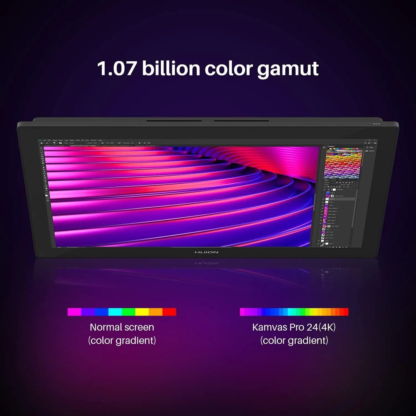 HUION Kamvas Pro 24 4K Graphics Tablet Screen 23.8 Inch Pen Display UHD Professional Drawing Monitor Support Android Linux MacOS