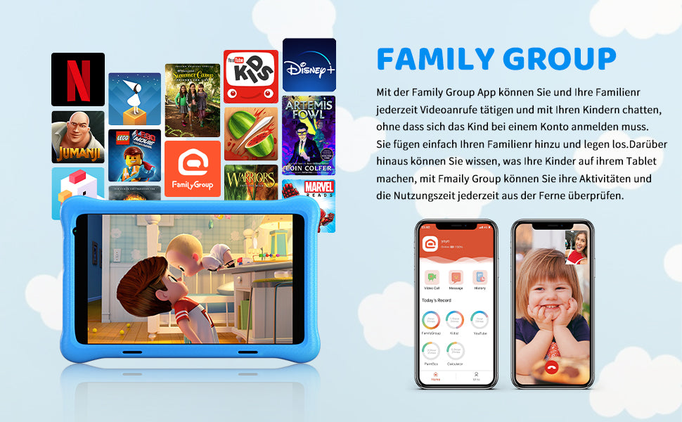 AEEZO-US TK801 Kid-Friendly Tablet With 2GB RAM 32GB ROM