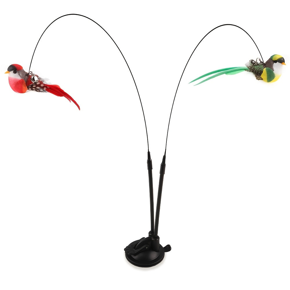 Interactive Cat Teasing Stick With Double Rod