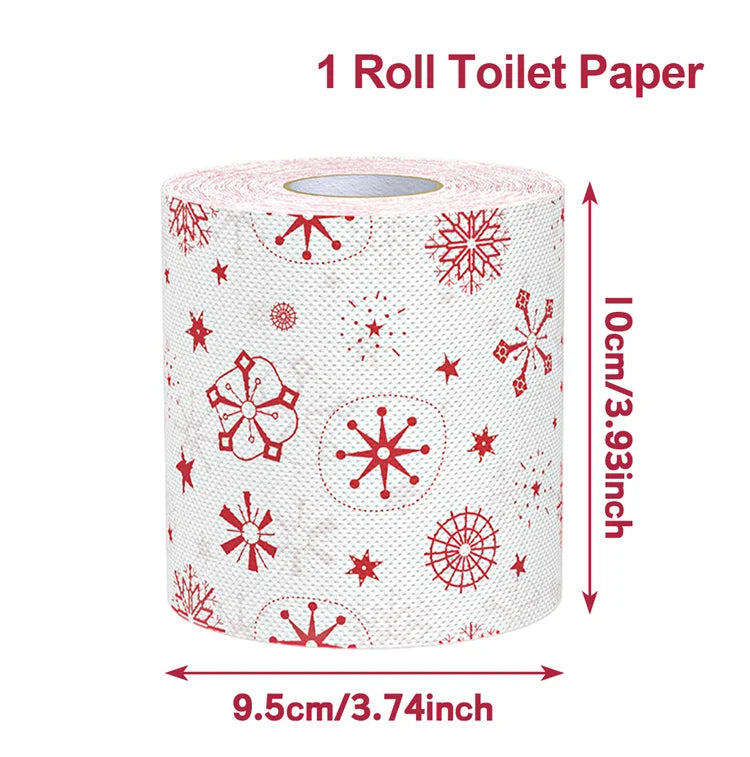 Christmas Toilet Paper Roll Xmas Decor Napkin Kit Set