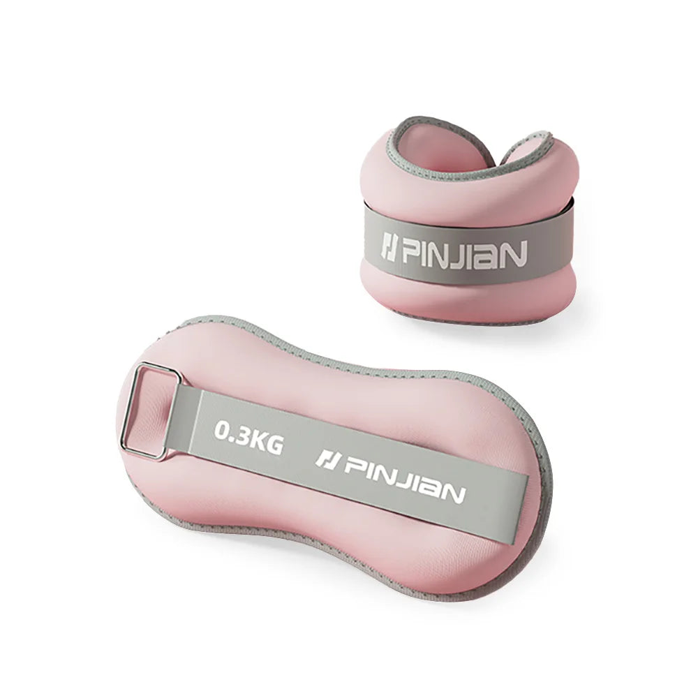 2PCS Ankle Weights Adjustable Soft Iron Sand Weight-Bearing Wristband Fitness Yoga Gym Running Exercise Body Building Training