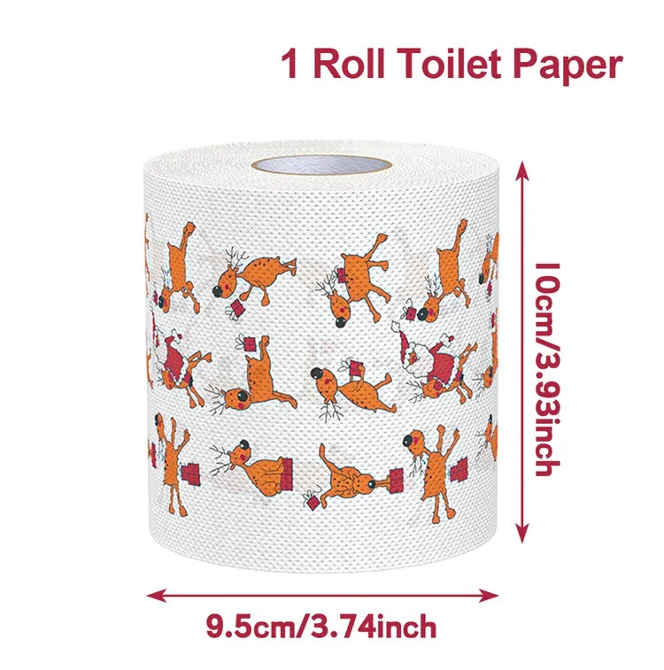 Christmas Toilet Paper Roll Xmas Decor Napkin Kit Set