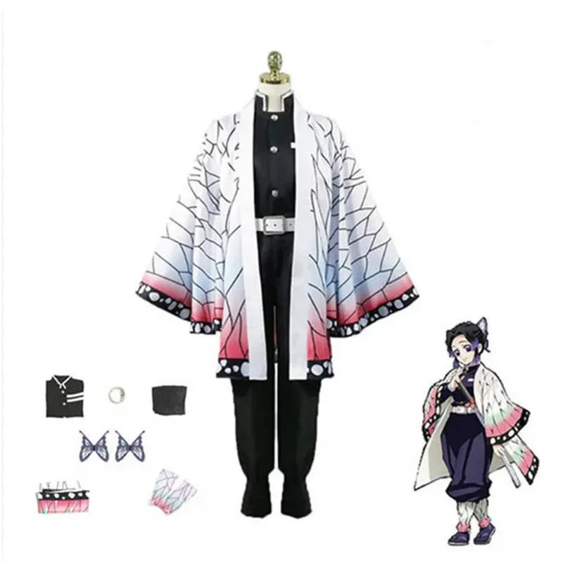 HMCNCN Demon Slayer Shinobu Cosplay Wig Costume Outfit
