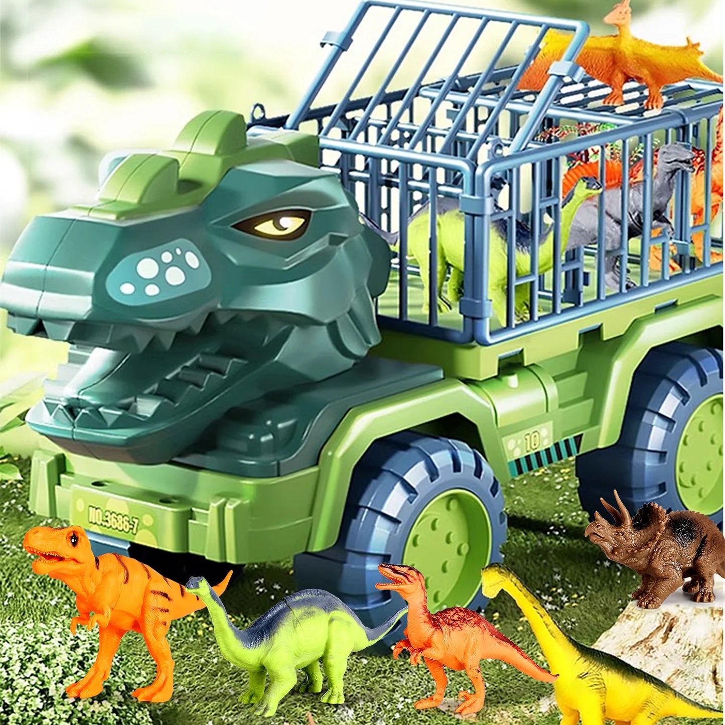 Boys Car Toys Dinosaur Truck Transport Carrier Vehicle Dino Model Tyrannosaurus Rex Game for Children Birthday Gifts