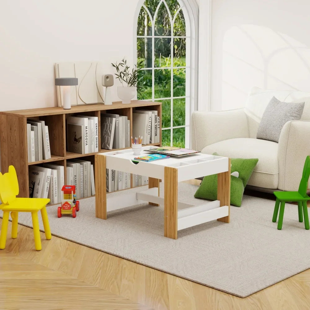 Hign-concerned Kids 2 In 1 Educational Table Chairs Set