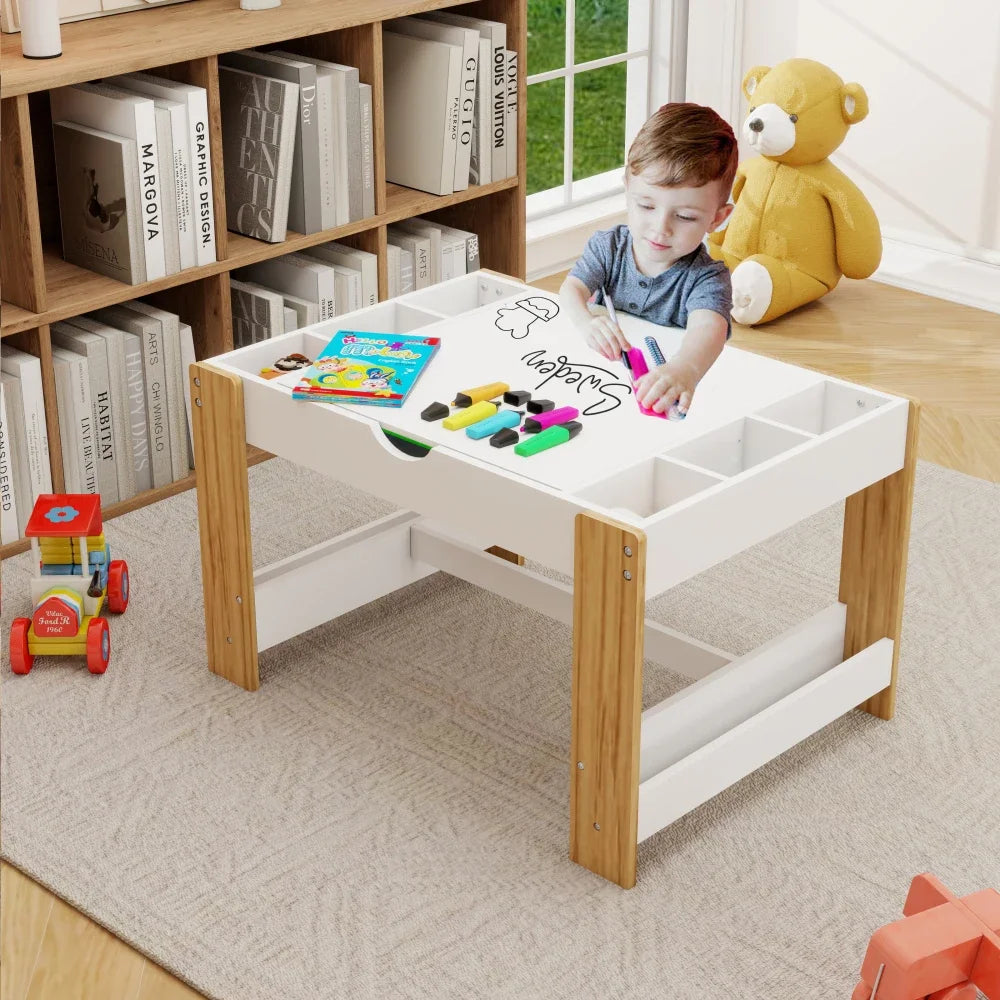 Hign-concerned Kids 2 In 1 Educational Table Chairs Set