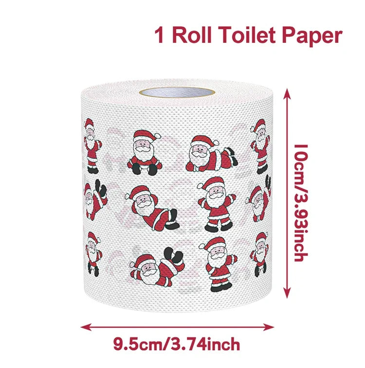 Christmas Toilet Paper Roll Xmas Decor Napkin Kit Set
