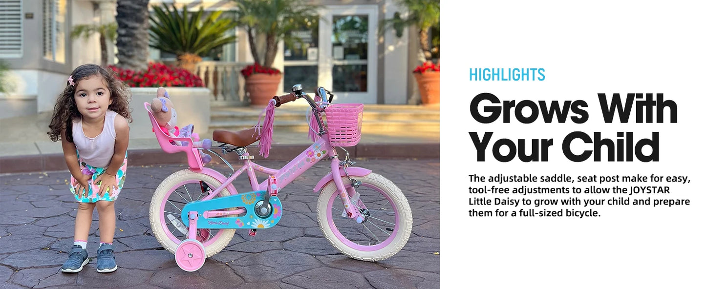 Joystar Little Daisy Kids Bike for Girls Ages 2to7yrs