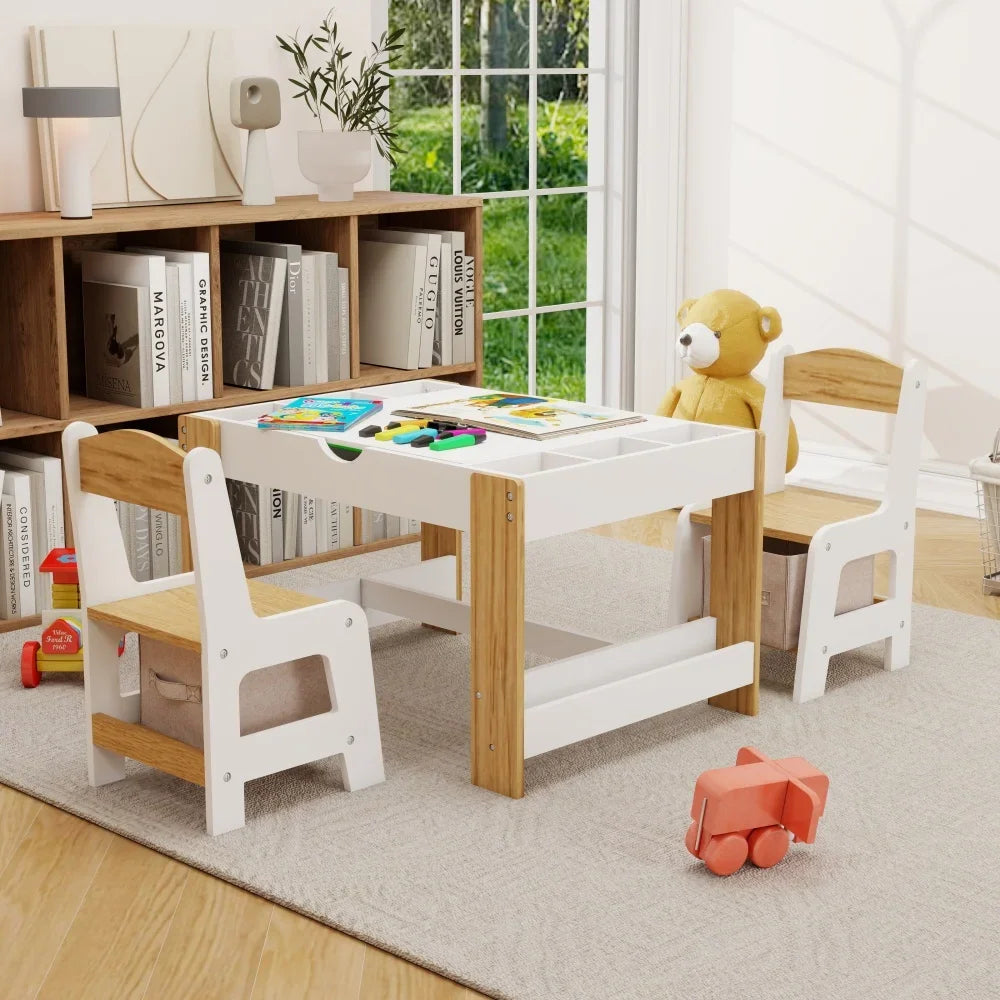 Hign-concerned Kids 2 In 1 Educational Table Chairs Set