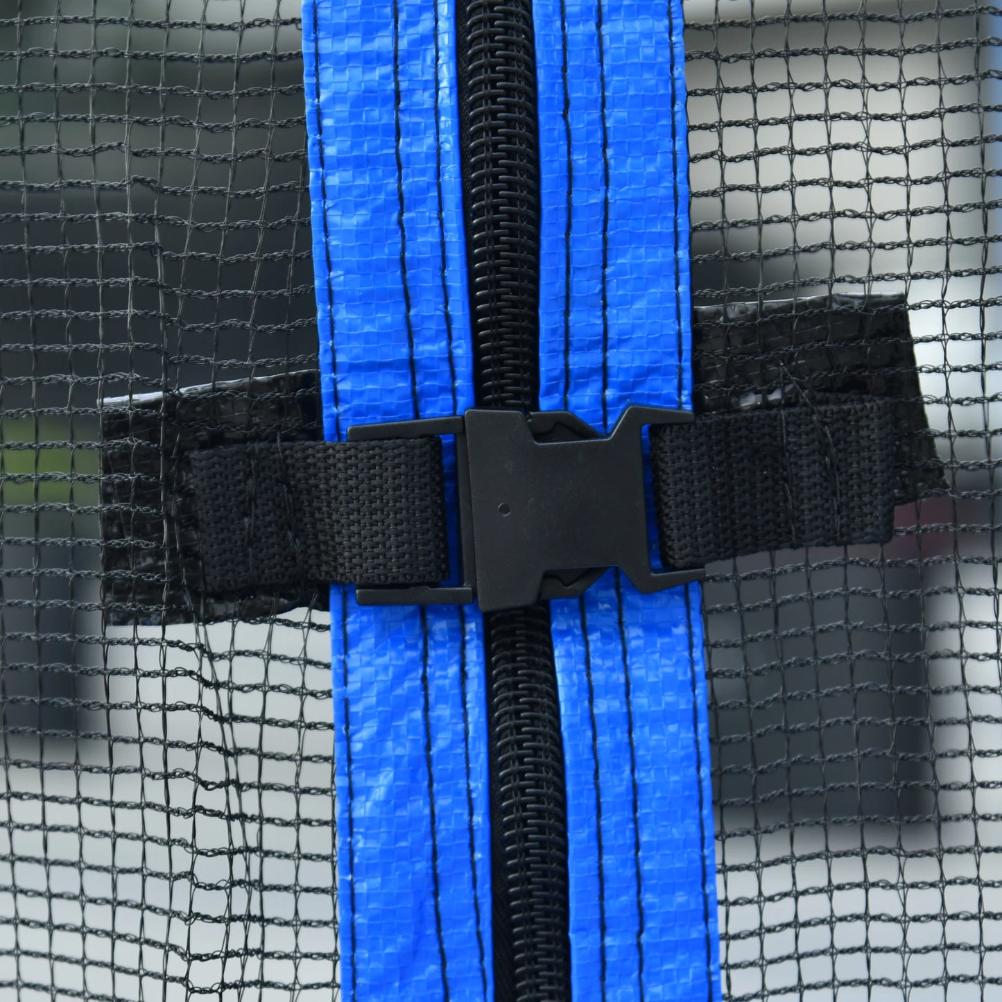 HiMISS Trampoline With Backboard Enclosure Net And Ladder