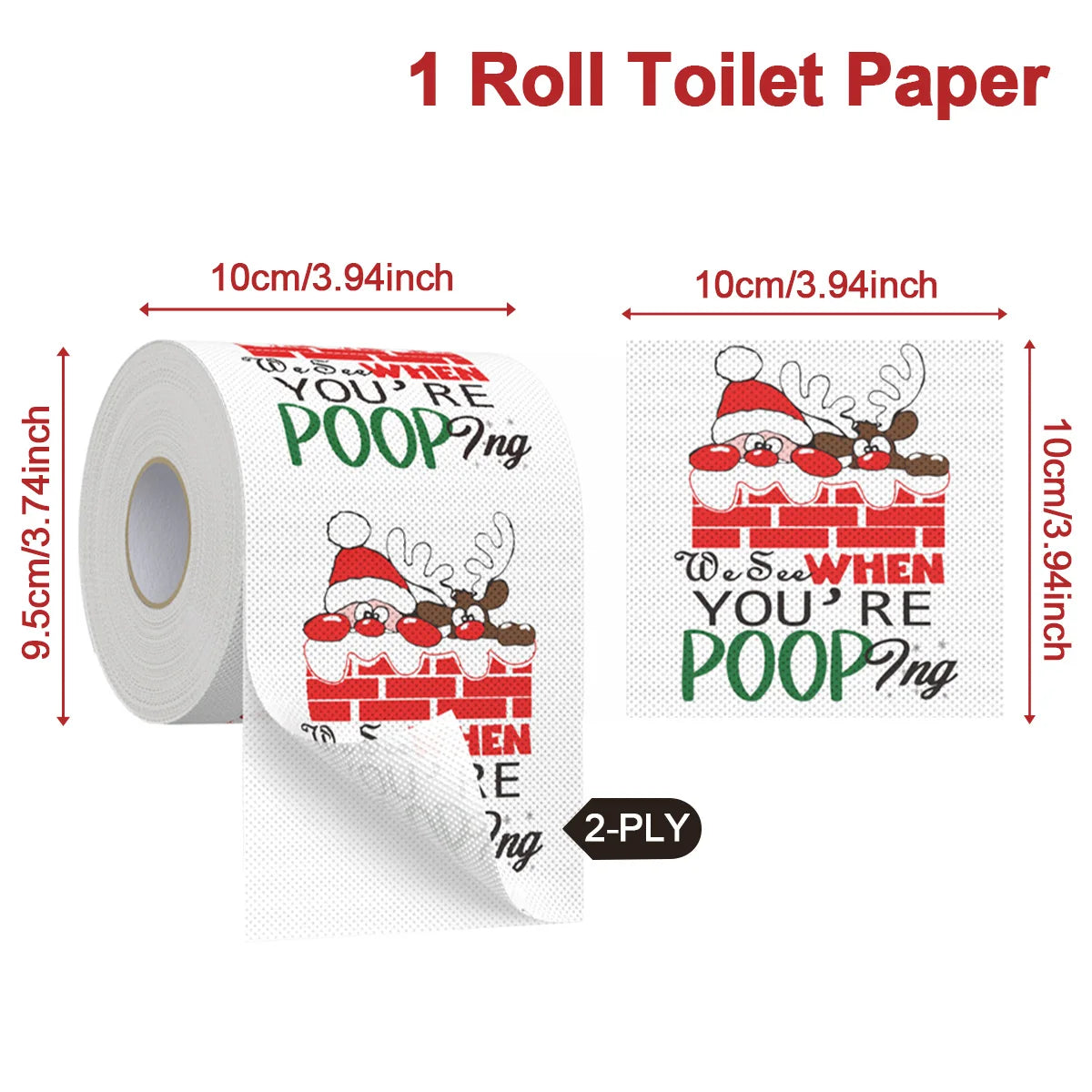 Christmas Toilet Paper Roll Xmas Decor Napkin Kit Set
