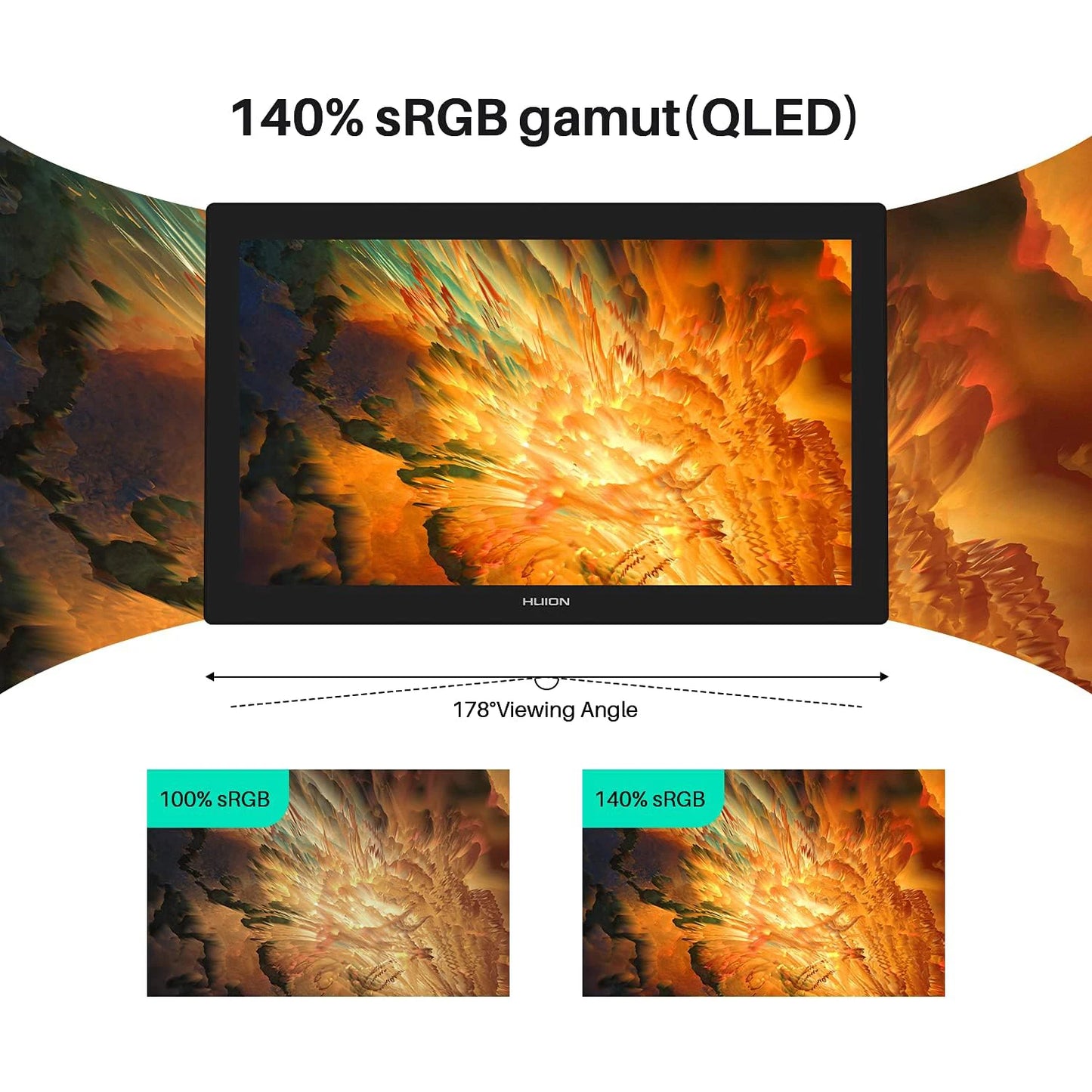 HUION Kamvas Pro 24 4K Graphics Tablet Screen 23.8 Inch Pen Display UHD Professional Drawing Monitor Support Android Linux MacOS