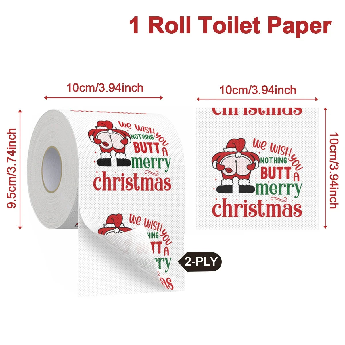Christmas Toilet Paper Roll Xmas Decor Napkin Kit Set