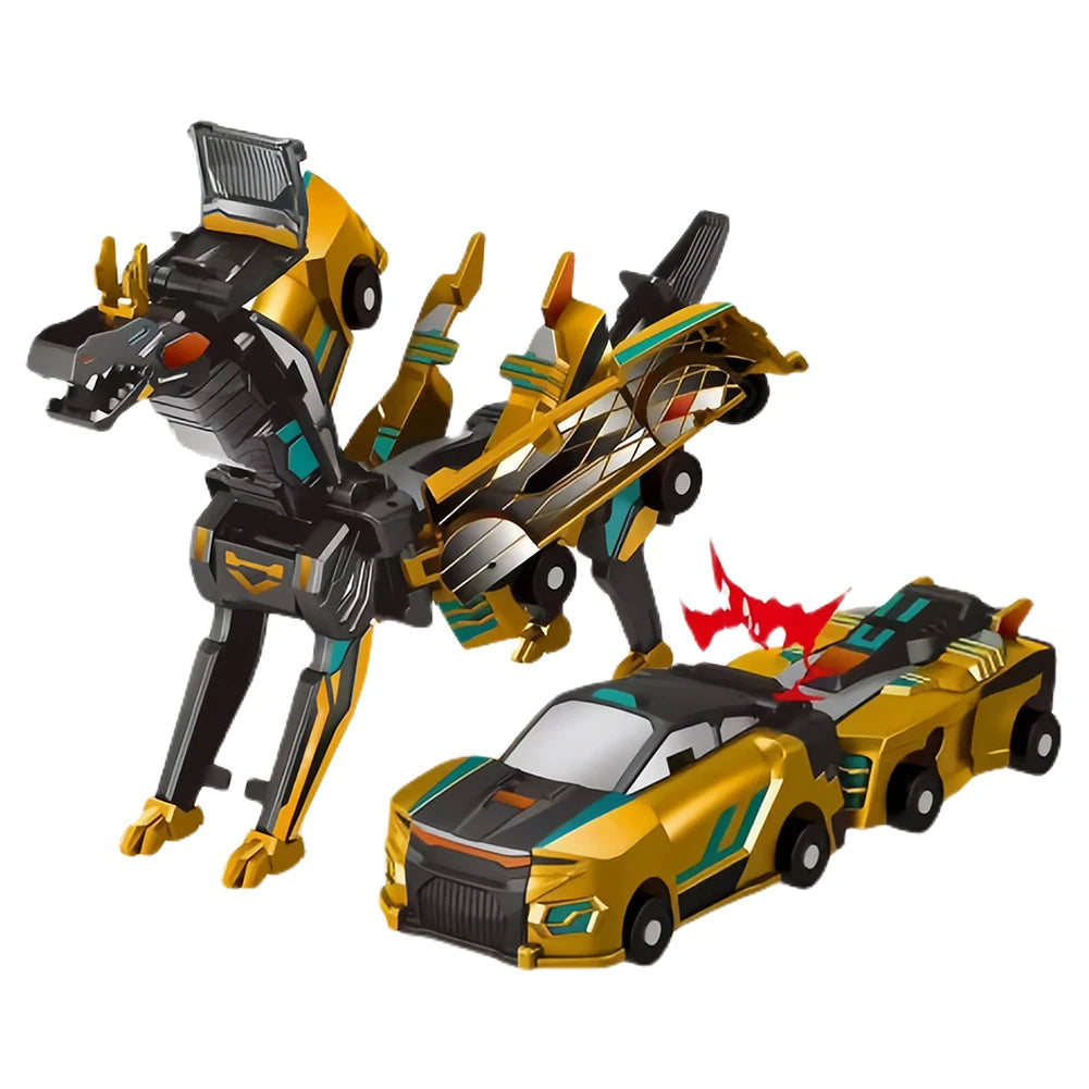 2 in 1 Transforming Unicorn Car Toy Magnetic Pegasus Unicorn Action Figure Vehicle