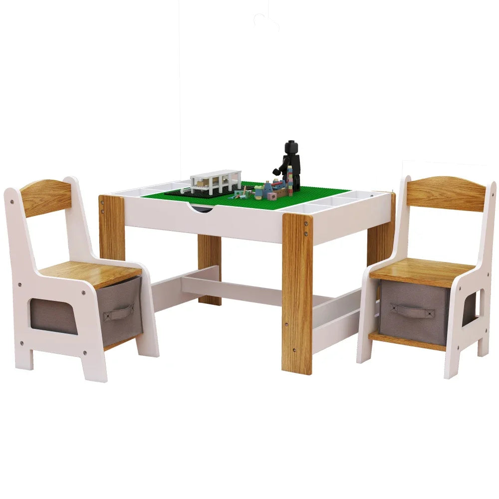 Hign-concerned Kids 2 In 1 Educational Table Chairs Set