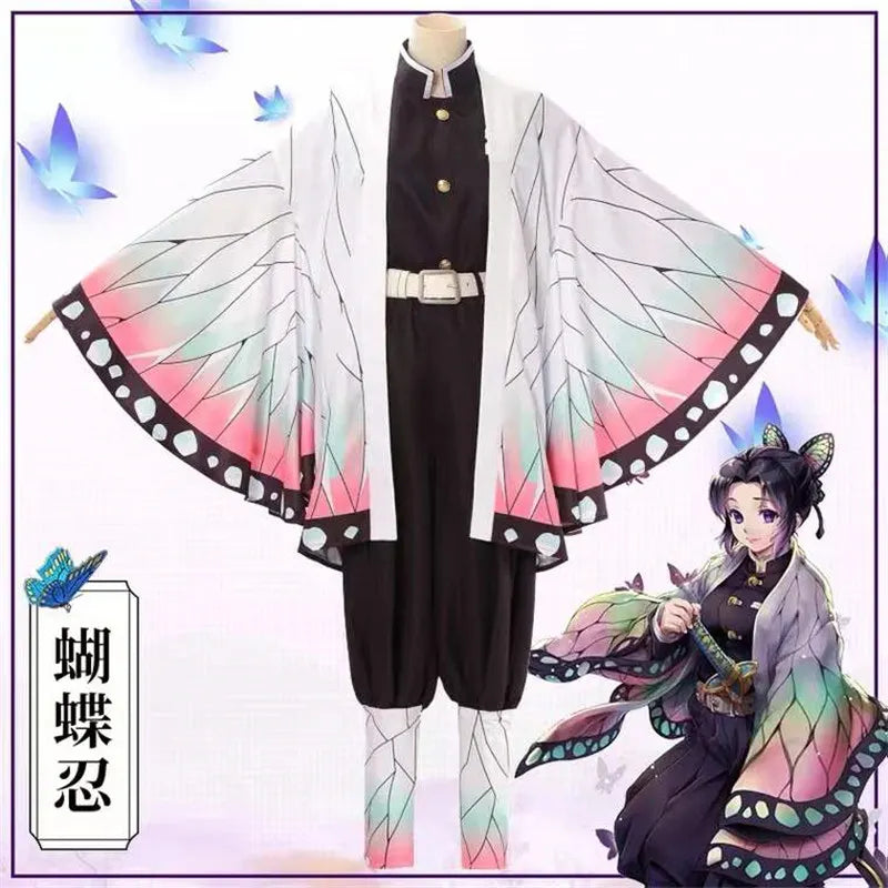 HMCNCN Demon Slayer Shinobu Cosplay Wig Costume Outfit