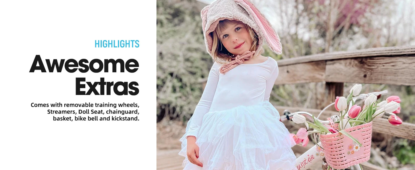 Joystar Little Daisy Kids Bike for Girls Ages 2to7yrs