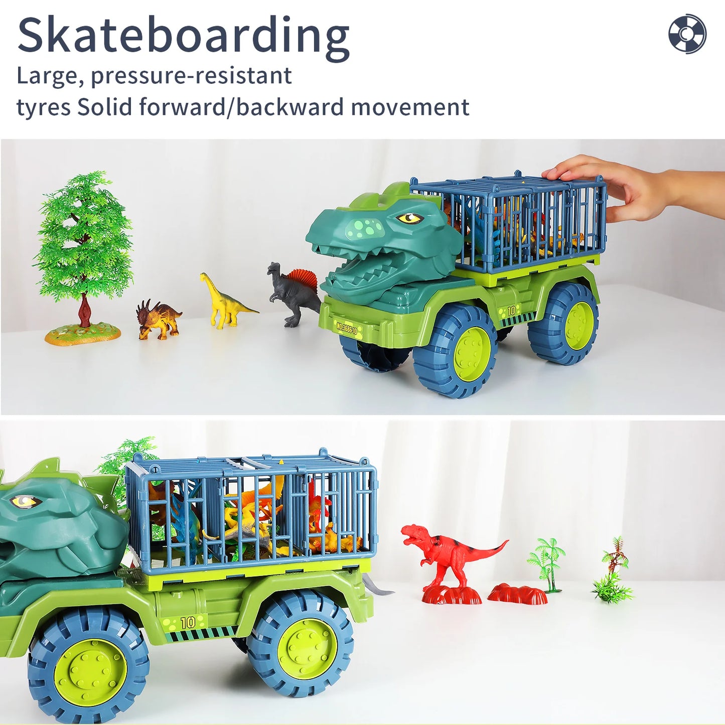 Boys Car Toys Dinosaur Truck Transport Carrier Vehicle Dino Model Tyrannosaurus Rex Game for Children Birthday Gifts