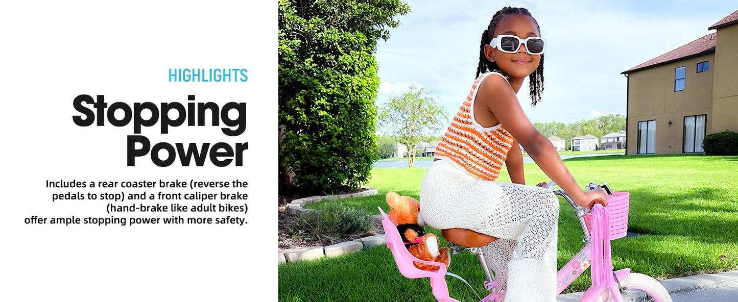 Joystar Little Daisy Kids Bike for Girls Ages 2to7yrs