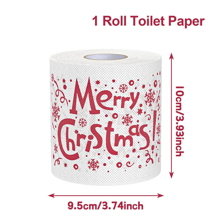 Christmas Toilet Paper Roll Xmas Decor Napkin Kit Set