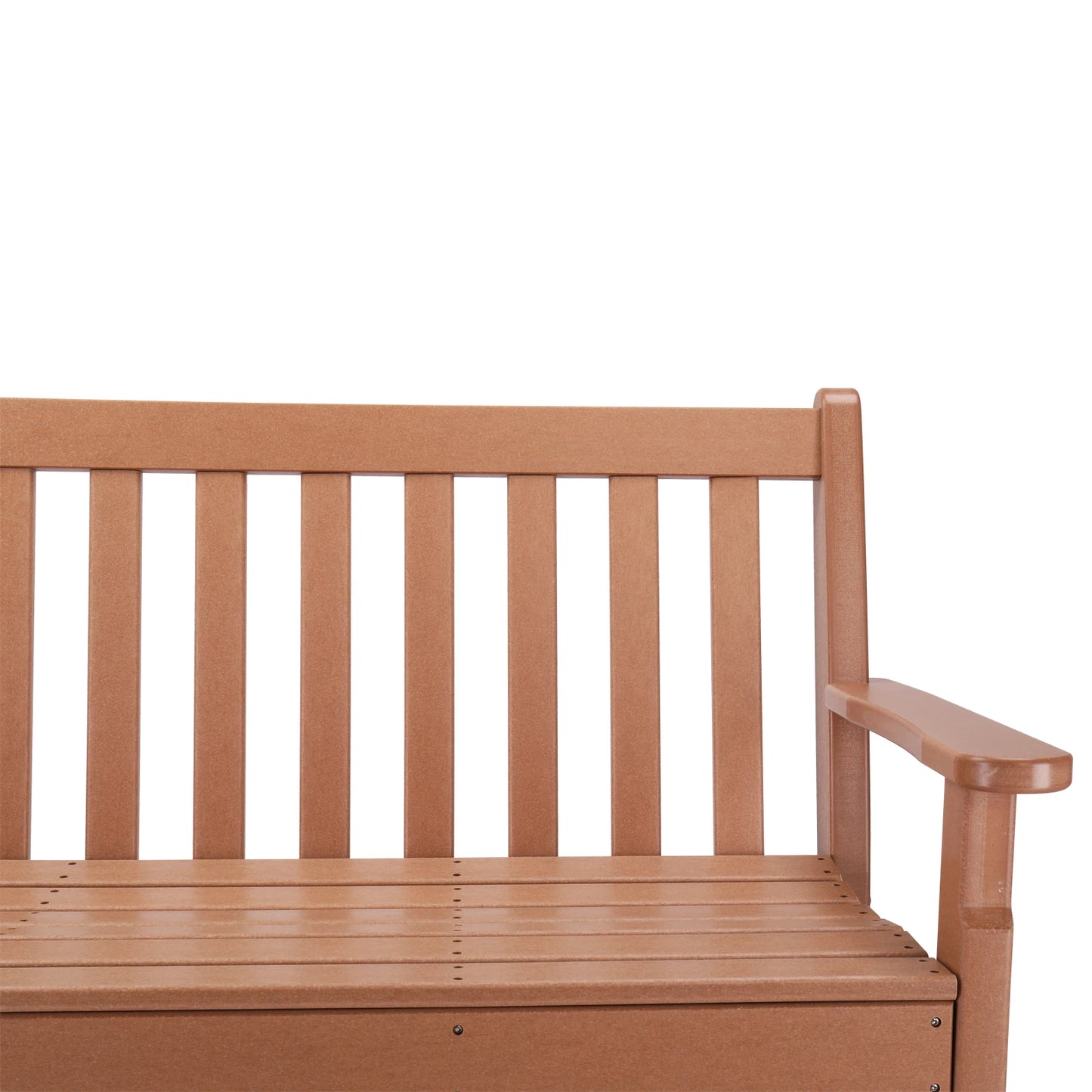 General Outdoor HDPE Bench Minimalist Modern Backrest