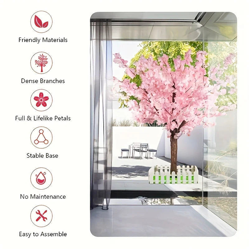 CN Fujian Artificial Cherry Trees Indoor Decor Handmade Blossom