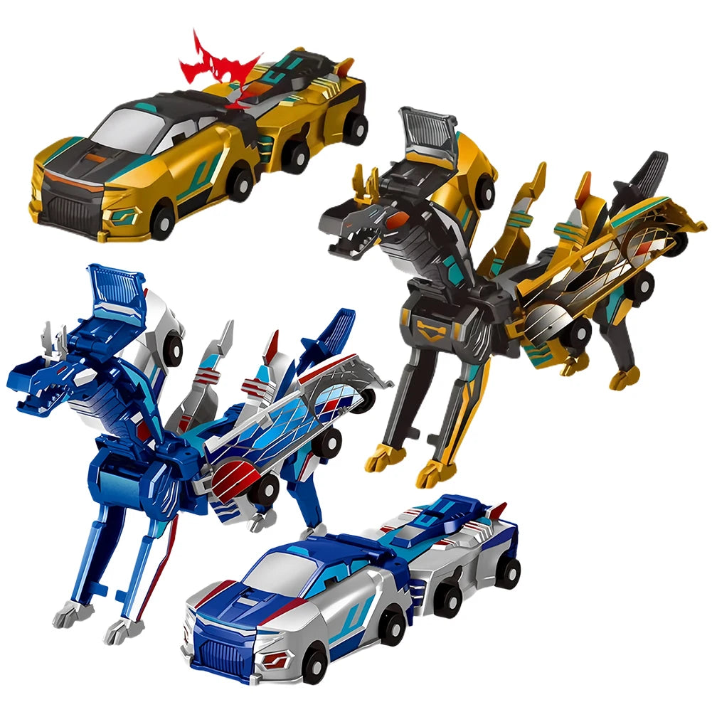 2 in 1 Transforming Unicorn Car Toy Magnetic Pegasus Unicorn Action Figure Vehicle