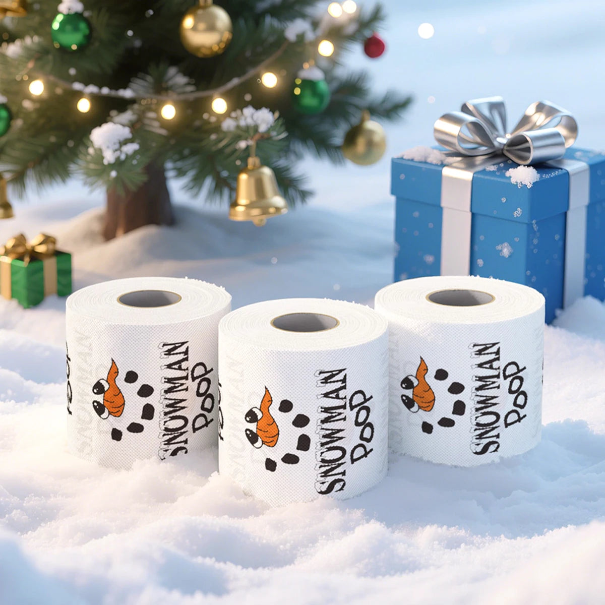 Christmas Toilet Paper Roll Xmas Decor Napkin Kit Set