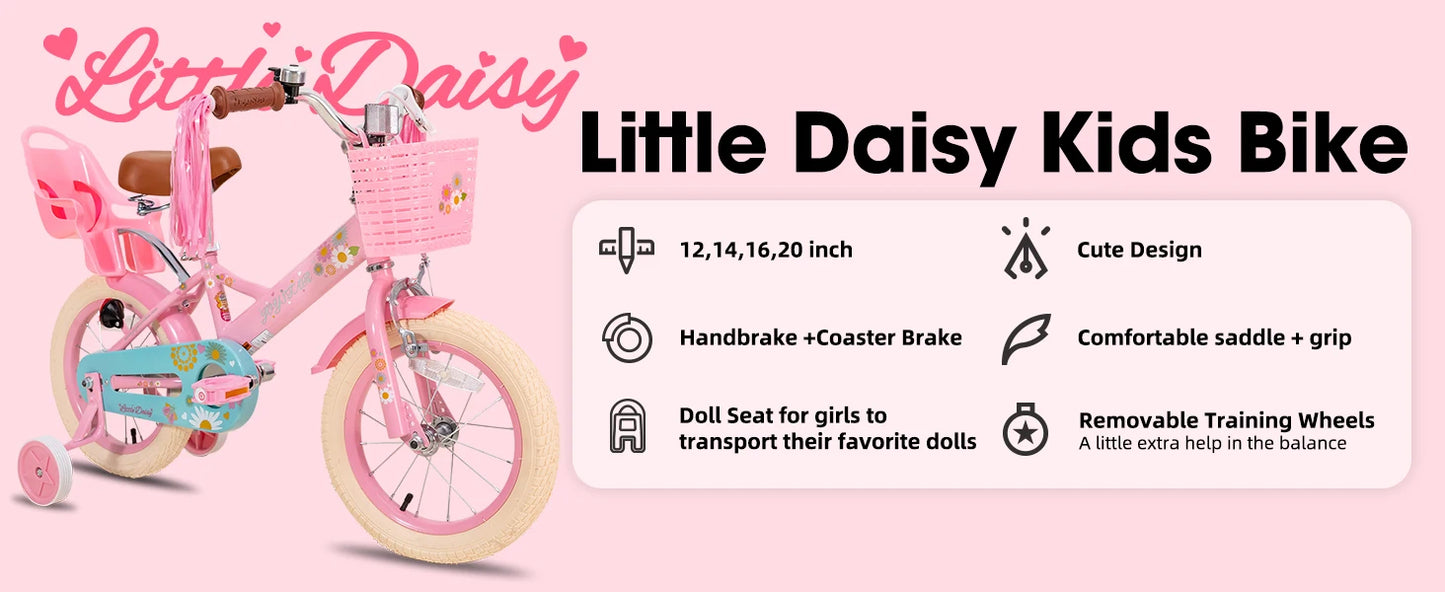 Joystar Little Daisy Kids Bike for Girls Ages 2to7yrs