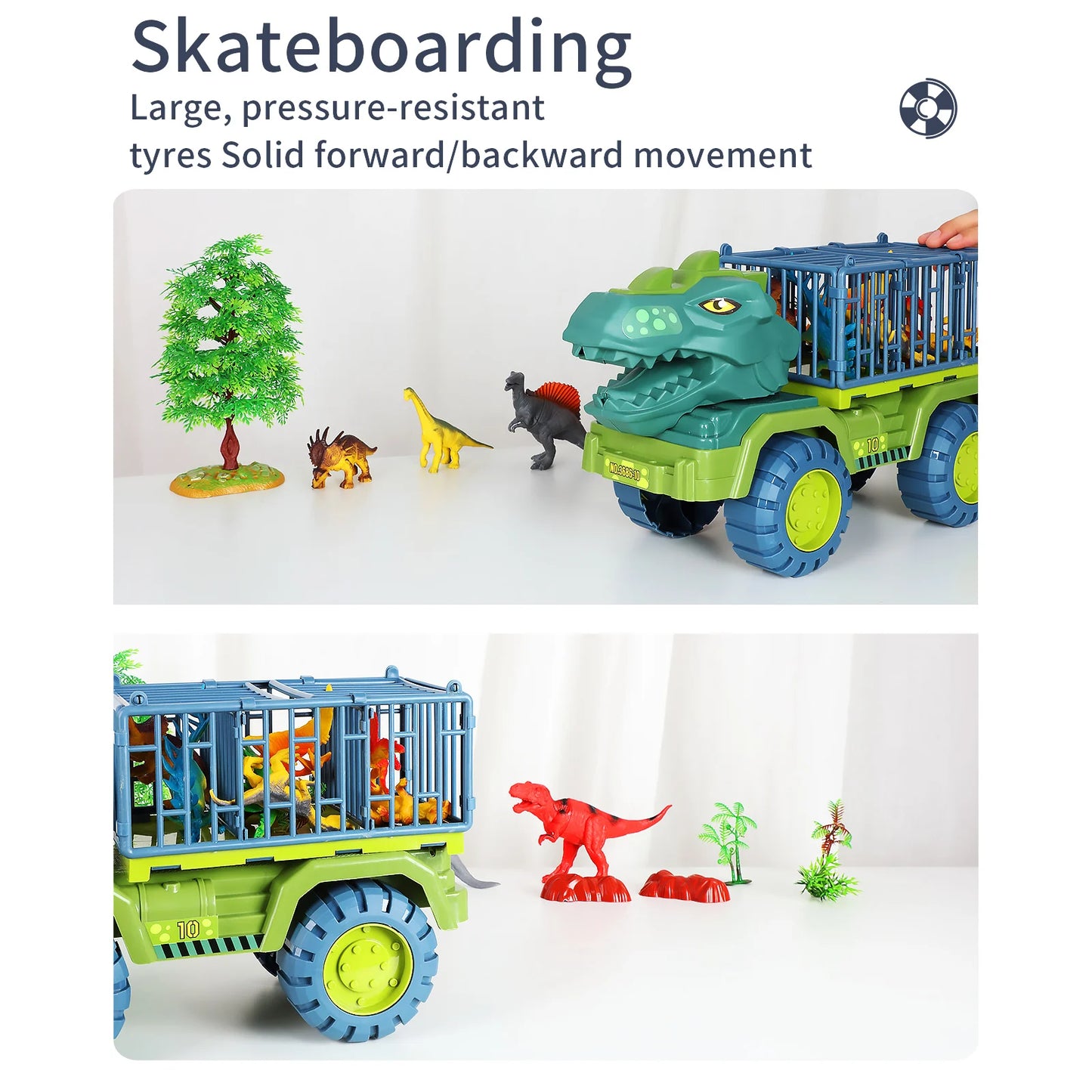 Boys Car Toys Dinosaur Truck Transport Carrier Vehicle Dino Model Tyrannosaurus Rex Game for Children Birthday Gifts