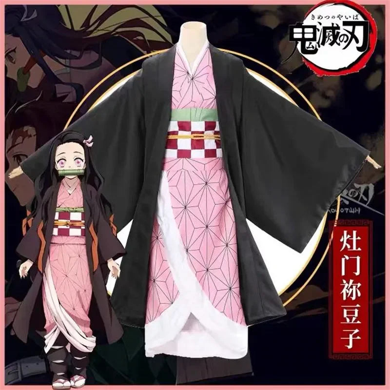 HMCNCN Demon Slayer Shinobu Cosplay Wig Costume Outfit