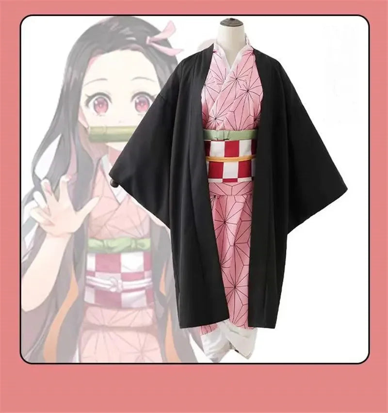 HMCNCN Demon Slayer Shinobu Cosplay Wig Costume Outfit