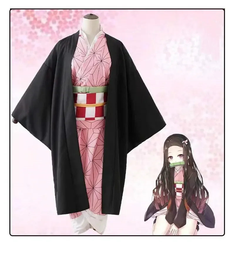 HMCNCN Demon Slayer Shinobu Cosplay Wig Costume Outfit