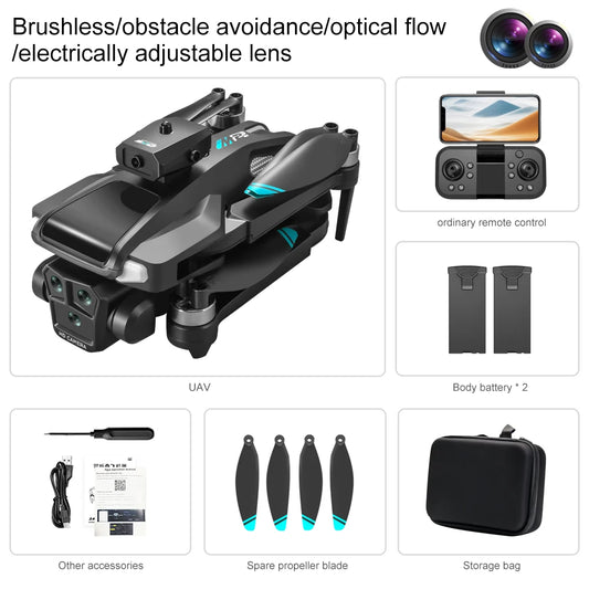 Drone 4K HD Brushless Motor Quadcopter with 4.5 Inch Screen and Dual Cameras Ideal Gift for Children and Adults