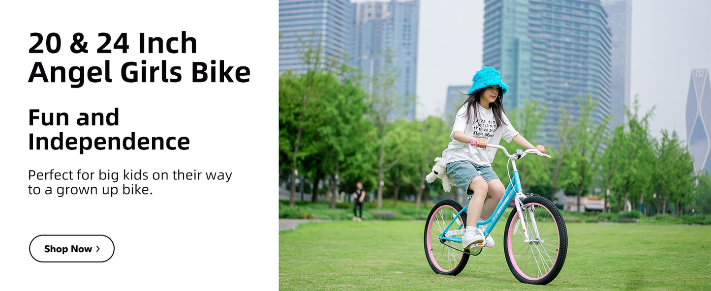 Joystar Angel Kids Bike With Training Wheels And Basket