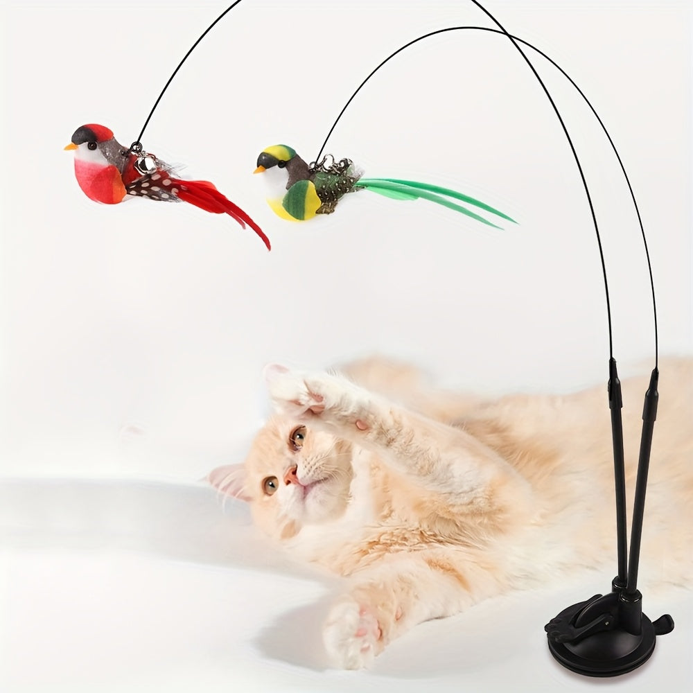 Interactive Cat Teasing Stick With Double Rod